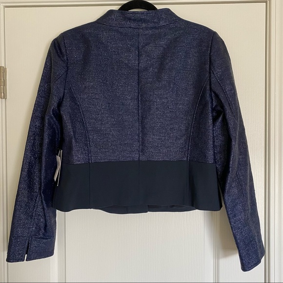 Worth Navy Raffia and Doubleface Jacket - Picture 2 of 9